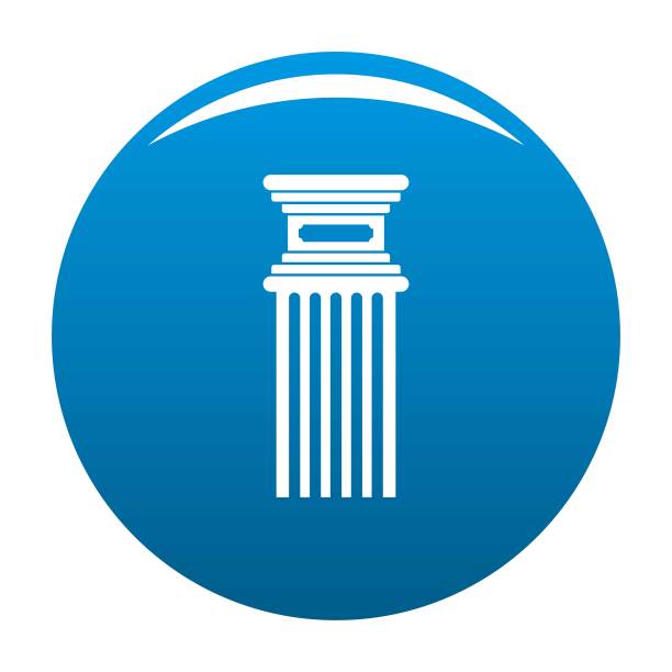 古董列图标蓝色向量图片下载