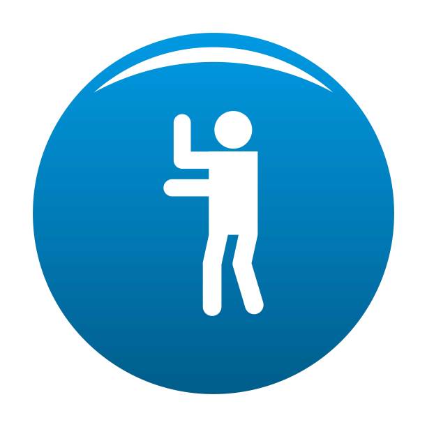 棍图棍人图标蓝色矢量图片下载