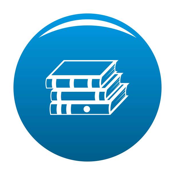 书学校图标蓝色向量图片下载