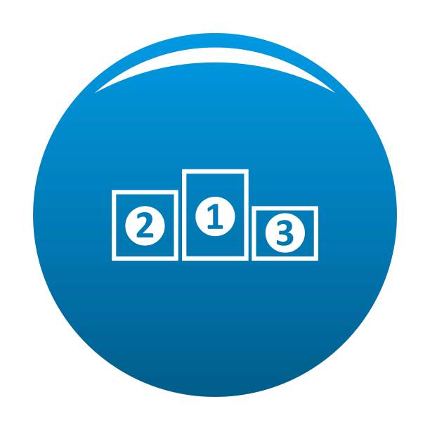 讲台基座图标蓝色矢量图片下载