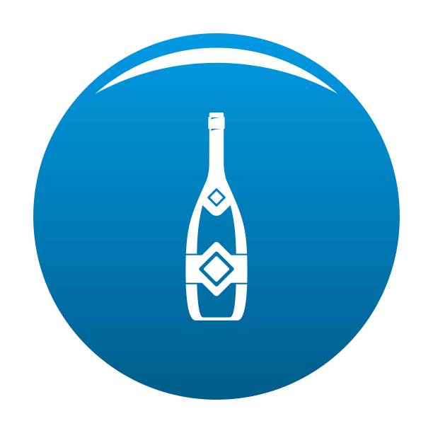 关闭香槟图标向量蓝色图片下载