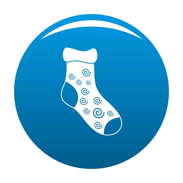 一个袜子图标向量蓝色图片下载