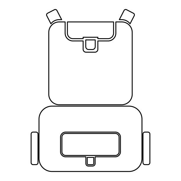 背包的黑色图标。图片下载