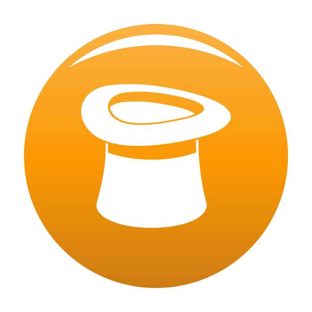 倒置的帽子图标向量橙色图片下载