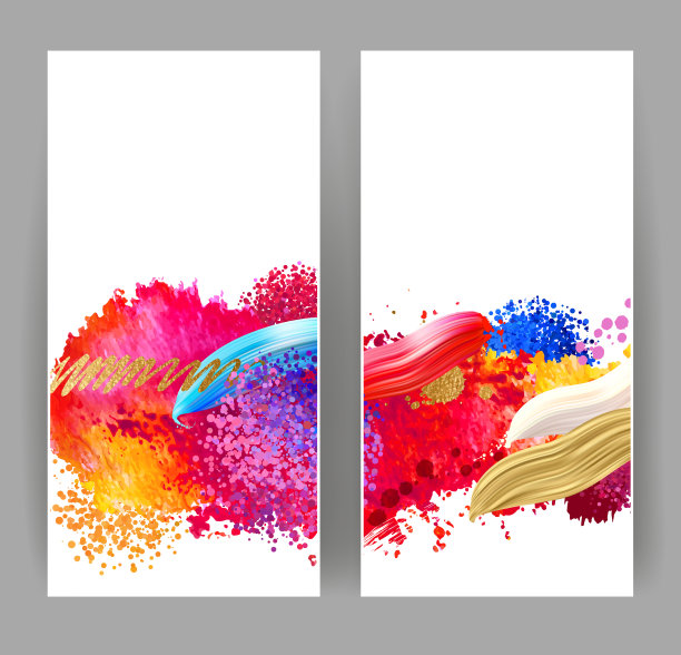 明亮的水彩污渍图片下载