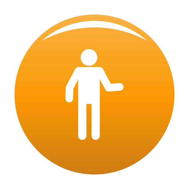 木棍图木棍人图标矢量橙色图片下载