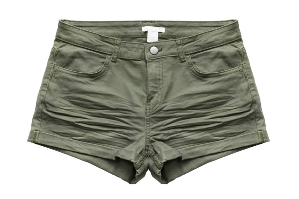 卡其布短裤孤立图片下载