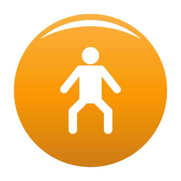 木棍图木棍人图标矢量橙色图片下载