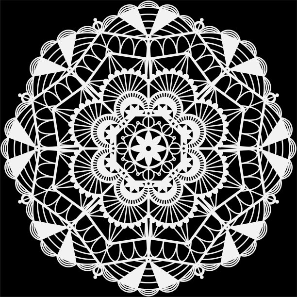 白色花边桌巾图片下载