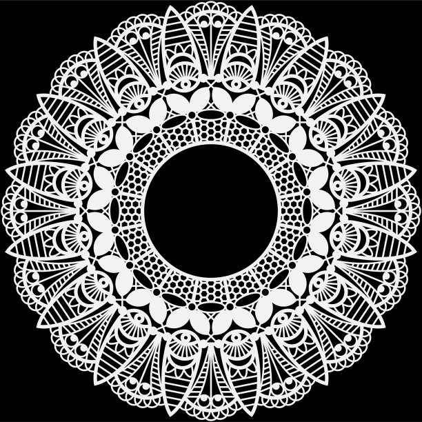 白色蕾丝桌巾框架图片下载