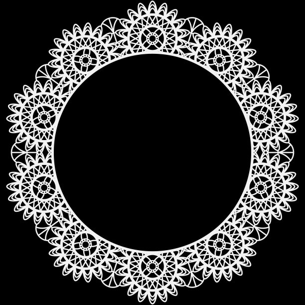 白色蕾丝桌巾框架图片下载