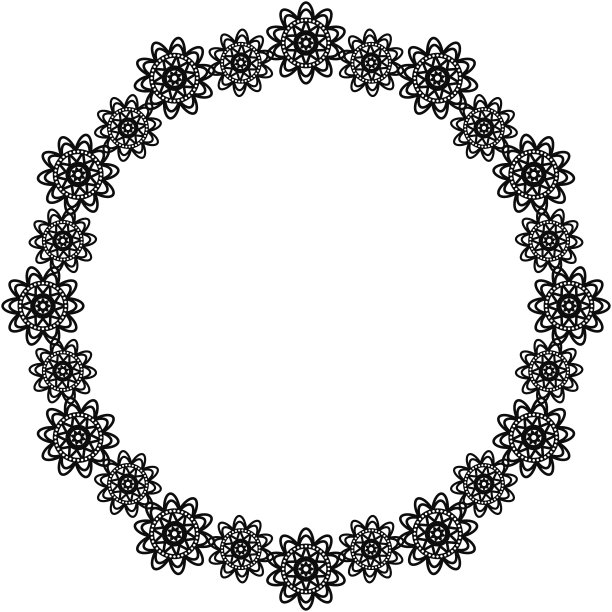 黑色蕾丝桌巾框架图片下载