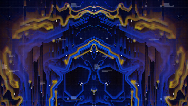 HUD界面万花筒模式。几何纹理技术。图片下载