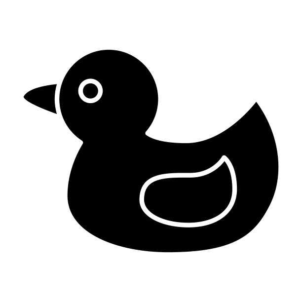 浴鸭固体图标。橡皮鸭矢量插图孤立在白色。玩具字形风格的设计，为网页和应用程序设计。Eps 10。图片下载