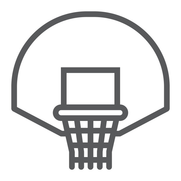 篮球圈线图标，游戏和运动，篮子标志，矢量图形，白色背景上的线性模式，eps 10。图片下载