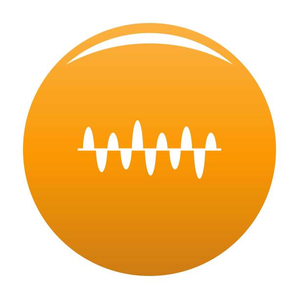 均衡器播放图标矢量橙色图片下载