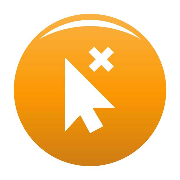 光标关闭元素图标矢量橙色图片下载