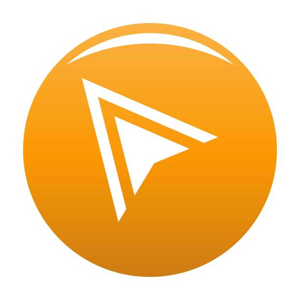 橙色光标元素图标矢量图图片下载