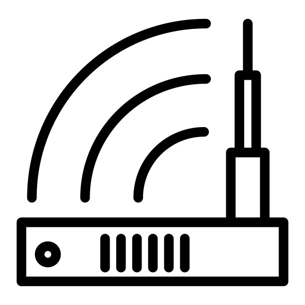 路由器线性图标图片下载