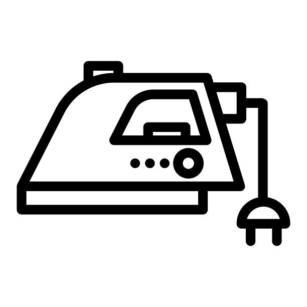 熨斗线性图标。蒸汽熨斗矢量图，白色背景隔离。电器轮廓样式设计，专为网页和应用程序设计。EPS 10格式。图片下载