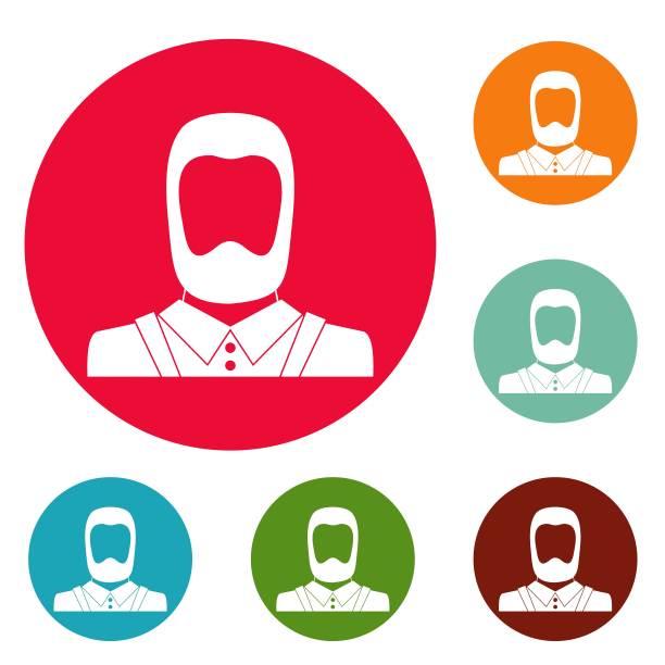 人头像图标圈设置矢量图片下载