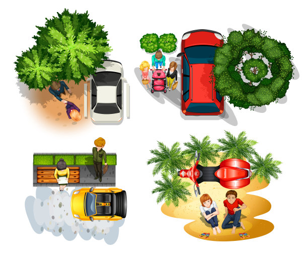 一组鸟瞰图图片下载