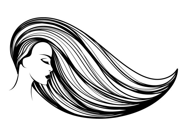 美容美发沙龙矢量标志图片下载