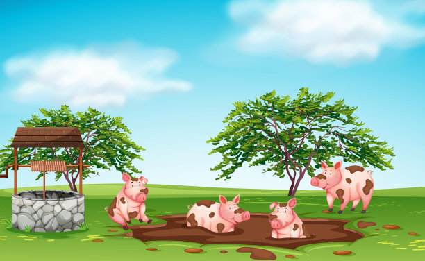 快乐的挑选玩泥图片下载