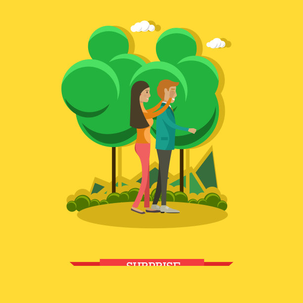 惊奇的概念矢量插图在平面风格图片下载