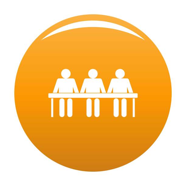 企业图标矢量橙色图片下载