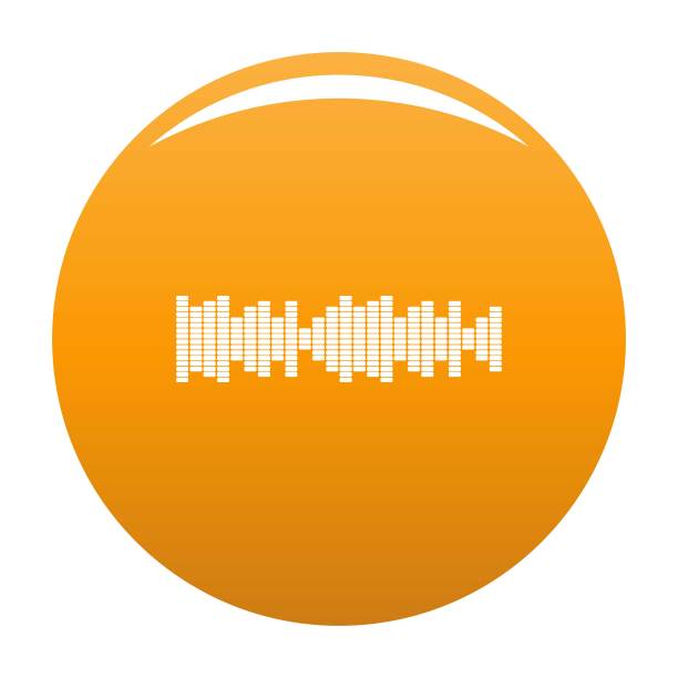 橙色均衡器声音图标矢量图图片下载