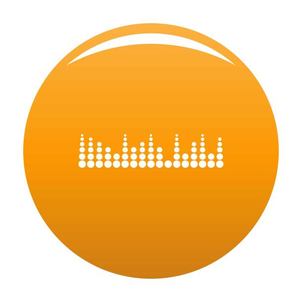 均衡器音乐收音机图标橙色矢量图图片下载