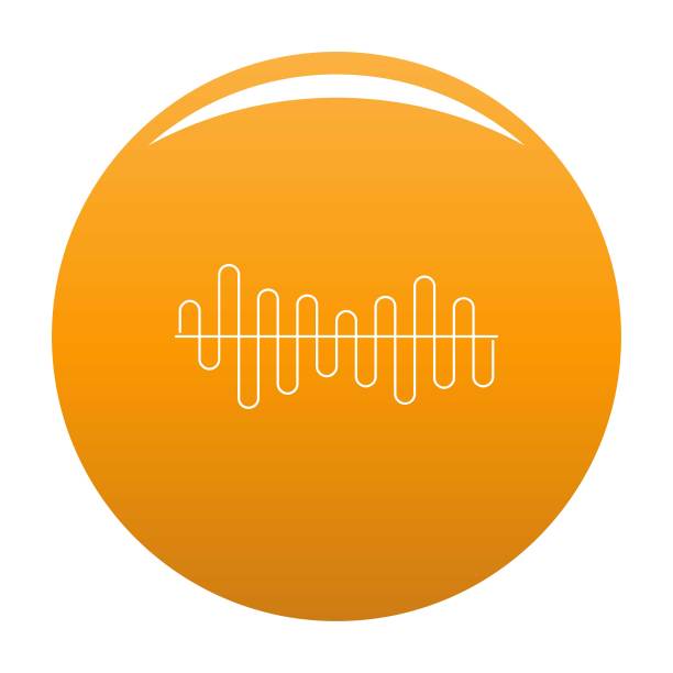 均衡器音量声音图标矢量橙色图片下载