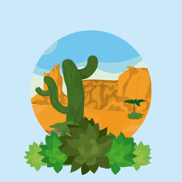 植物和沙漠图片下载