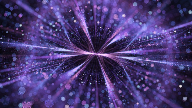 彩色抽象分形插画图片下载