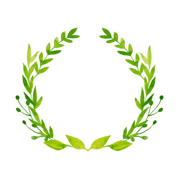 手绘水彩花卉剪纸。花圈，文具和卡片的框架设计。图片下载