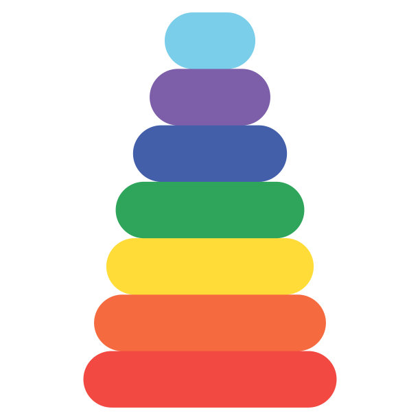 金字塔的儿童。向量图片下载