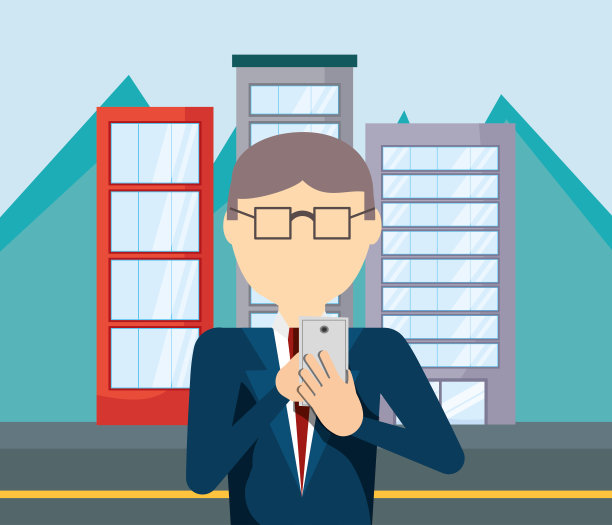 使用手机的商人图片下载