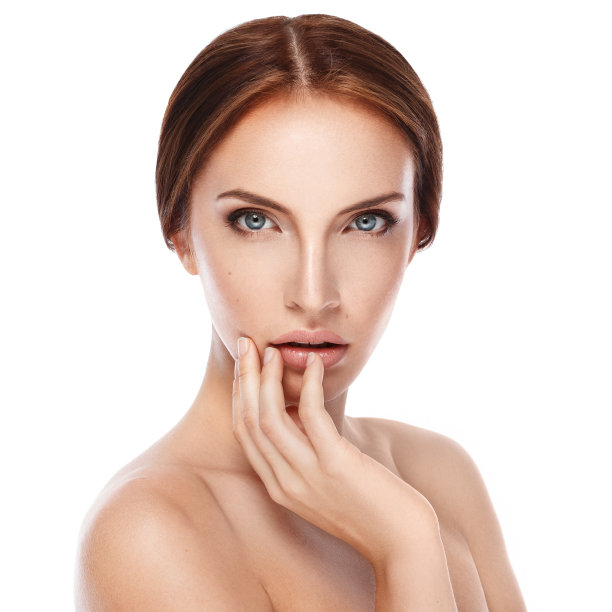 漂亮的女人有着完美的脸蛋图片下载