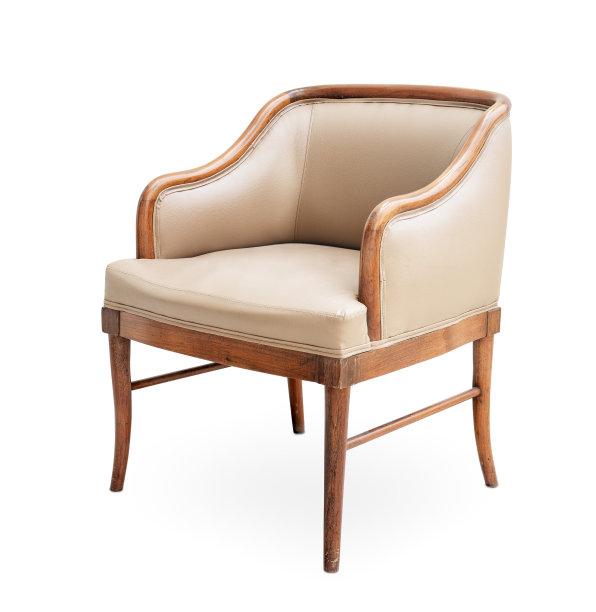 旧的皮革扶手椅图片下载