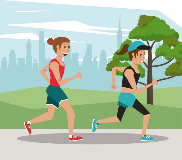 健身的人在公园里跑步图片下载