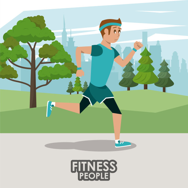 跑步中的健身男士图片下载