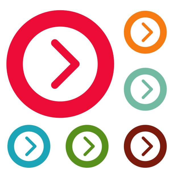 箭头图标圆设置矢量图片下载