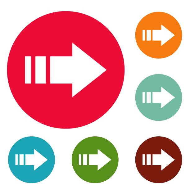 箭头图标圆设置矢量图片下载