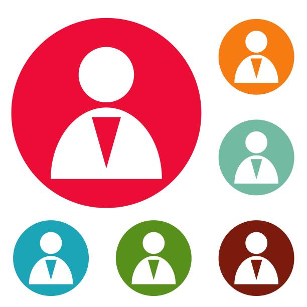 人图标圆集矢量图片下载