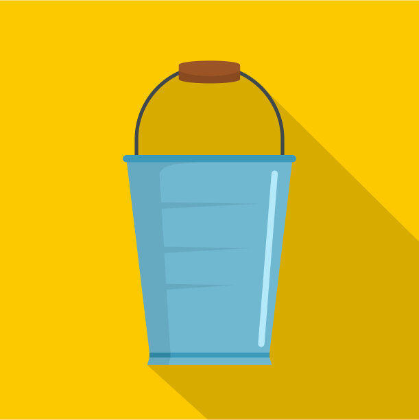 桶图标，平面风格图片下载