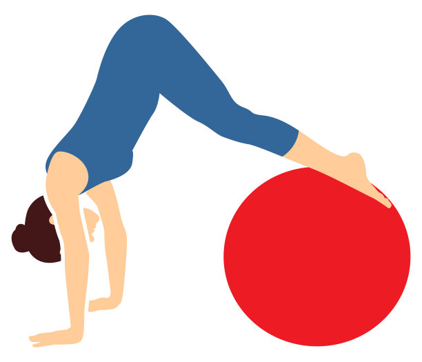 普拉提女人矢量符号图标图片下载