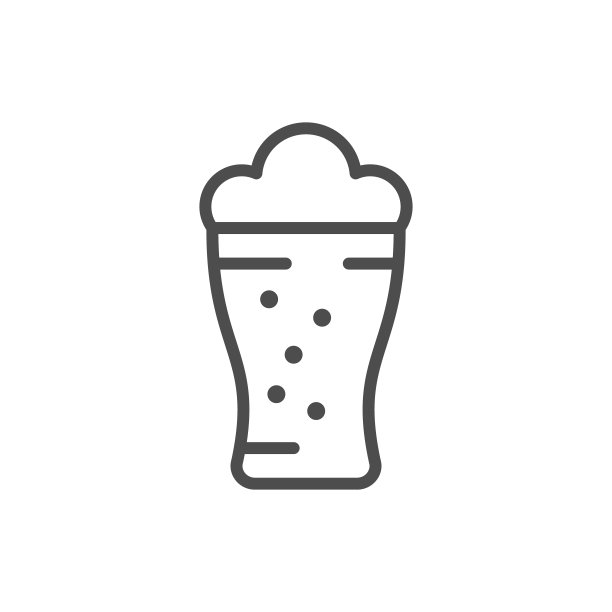 啤酒杯线条图标图片下载