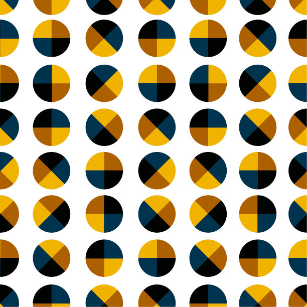 现代和时尚的几何圆点4四分之一无缝图案矢量设计时装，织物，壁纸，和所有印花图片下载