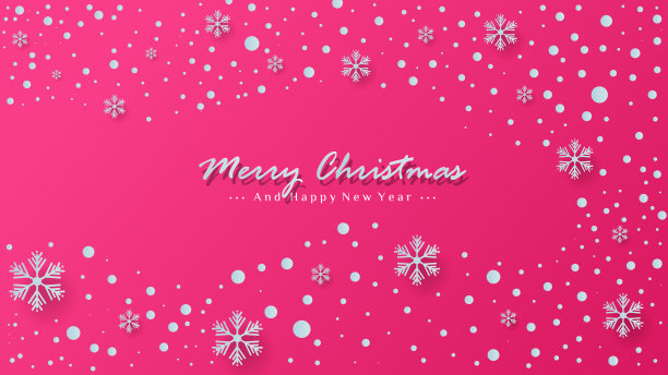 圣诞快乐和新年快乐背景，纸艺术或剪纸风格。图片下载